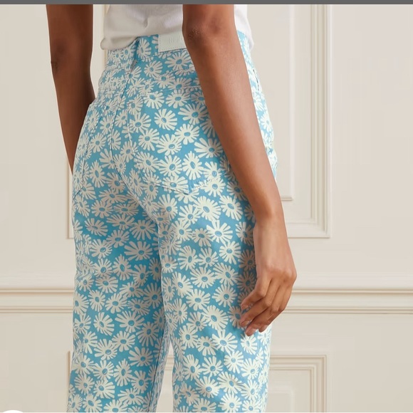 Re/Done daisy print high waisted 70’s style flair jeans. Size 26 - Picture 4 of 9